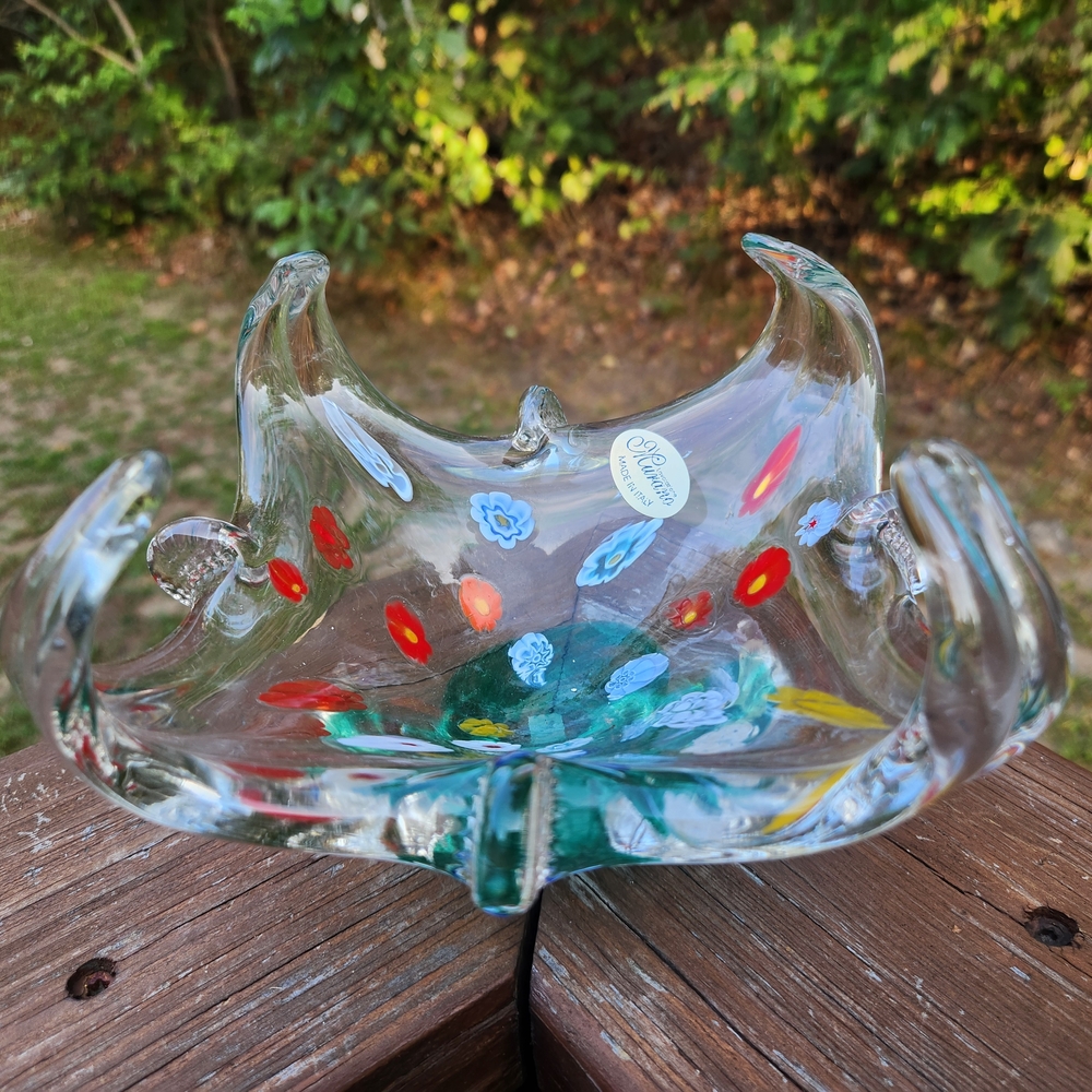 Murano Glass "Starfish" Bowl With Millefiori Design
